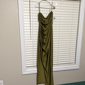 Windsor Strapless Olive Dress